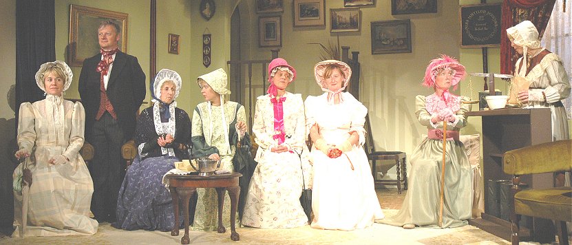 Mrs Hoggins, Mr Hoggins, Mrs Forrester, Miss Barker, Miss Pole, Mary, The Hon. Mrs Jamieson, Miss Matty