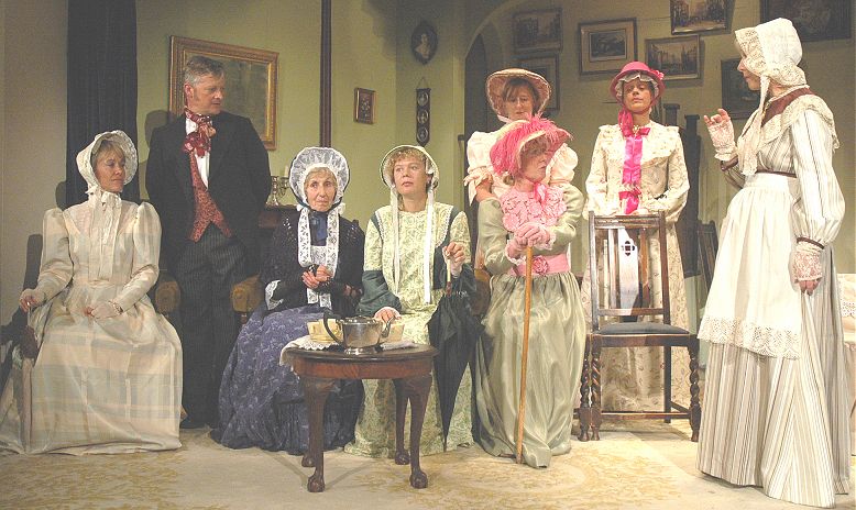 Mrs Hoggins, Mr Hoggins, Mrs Forrester, Miss Barker, Mary, The Hon. Mrs Jamieson, Miss Pole, Miss Matty