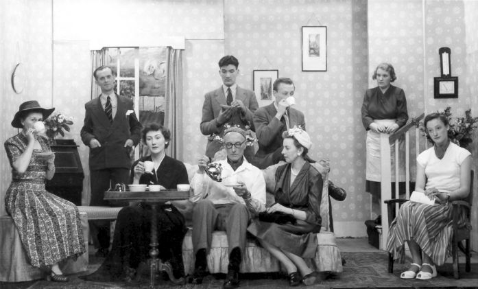 (standing) Richard, Sandy, Simon, Clara, (seated) Judith, Sorel, David, Myra, Jackie, 