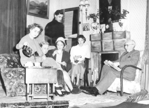 Tonetta, Mrs Whyte, John (standing), Helen, Mrs Ashworth, Colonel Selby