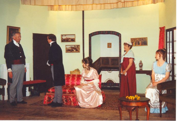 Mr Bennet, Mr Bingley, Jane, Mrs Bennet, Elizabeth